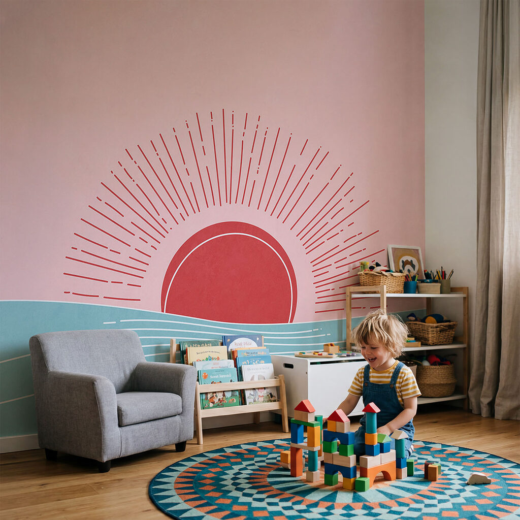 Sol radiante sobre olas — interior 1