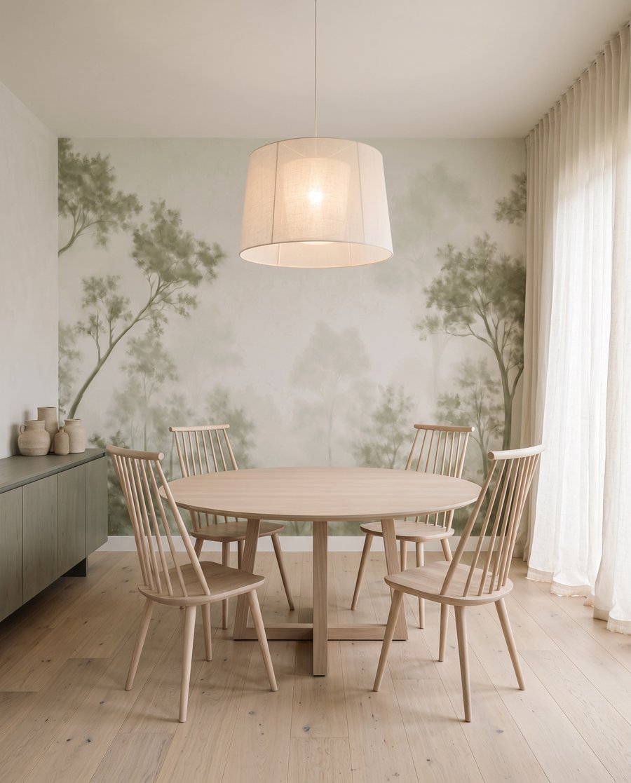 Árboles tras neblina translúcida — interior 7