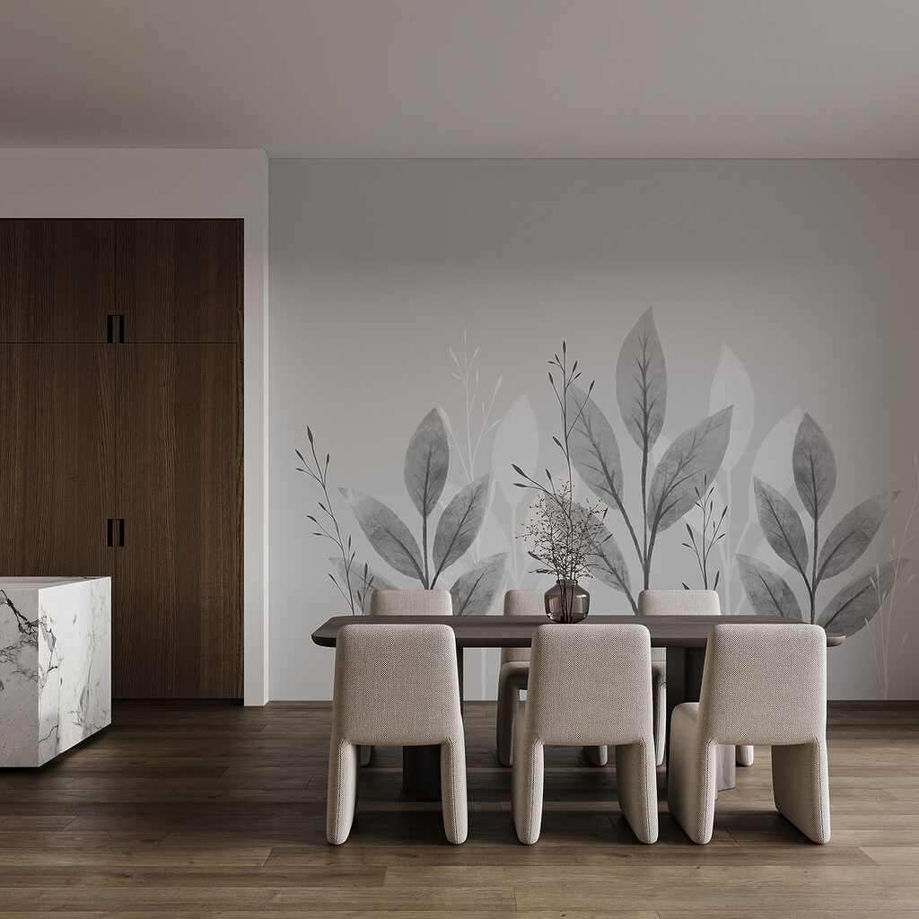 Hojas delicadas en grupos — interior 1
