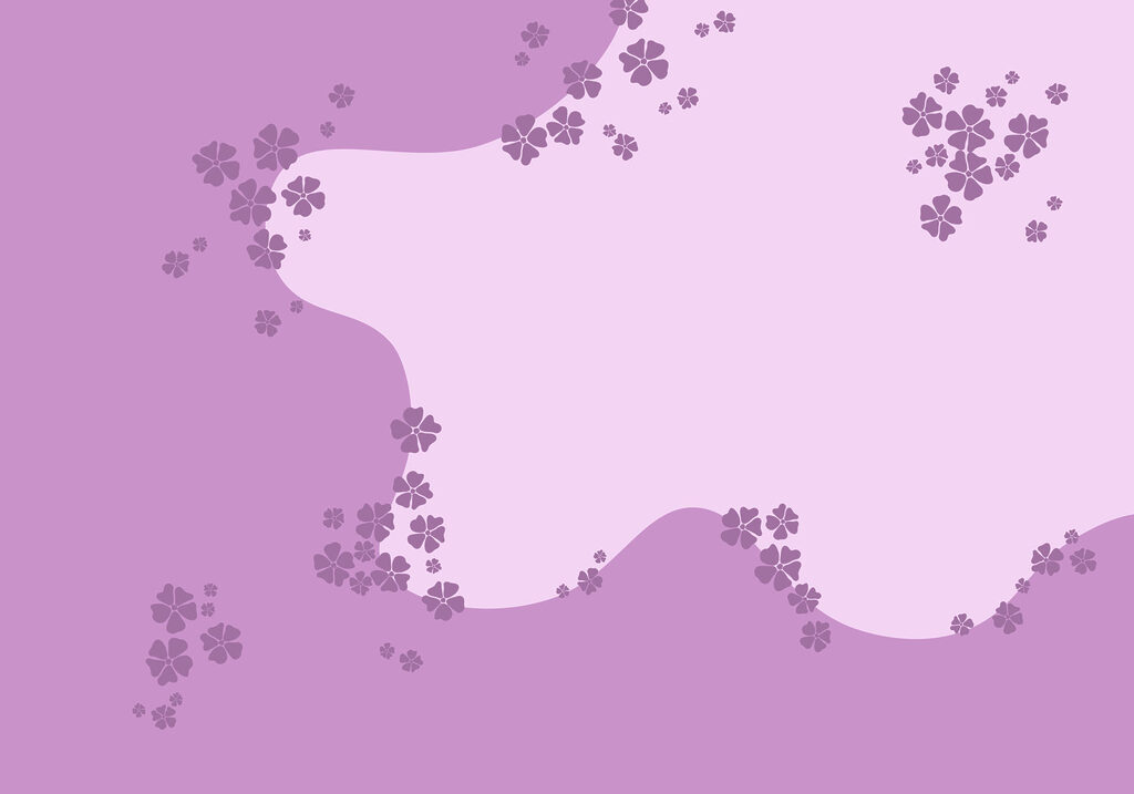 Flores en bordes ondulados — diseño completo