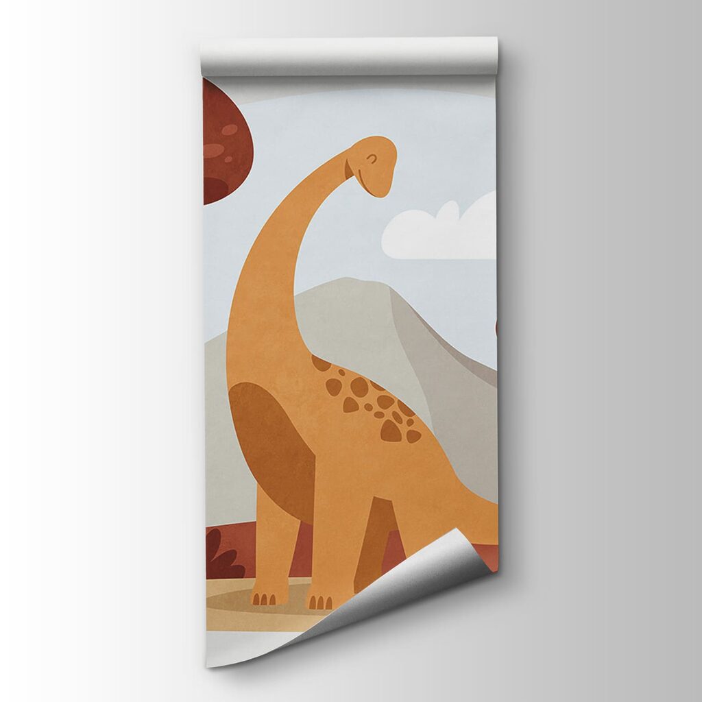 Dinosaurio entre árboles — vista del producto