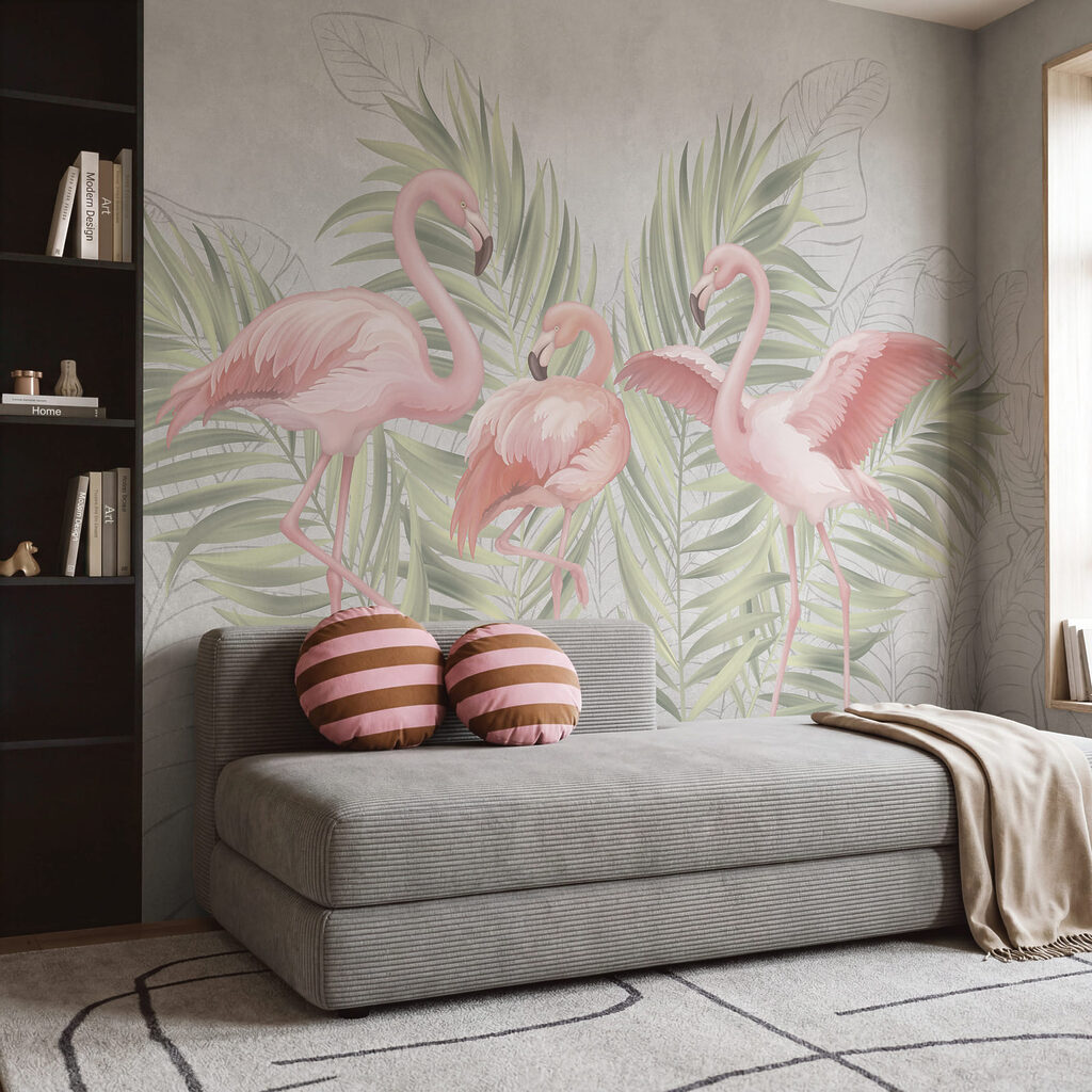 Flamencos entre palmas — interior 2