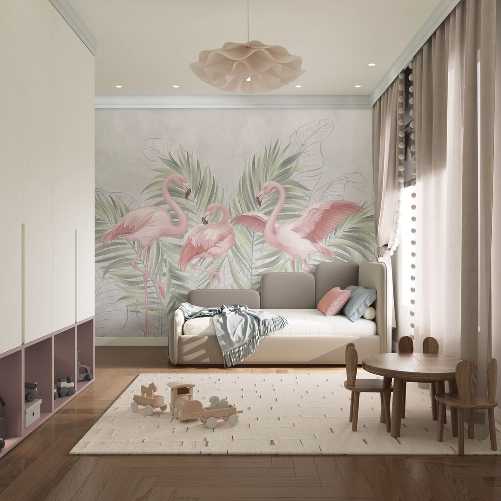 Flamencos entre palmas — interior 3