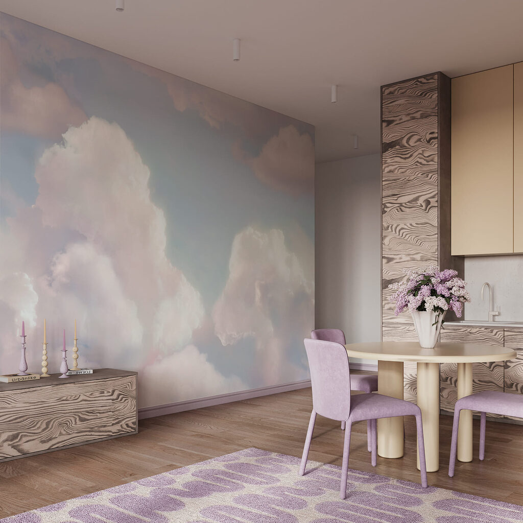 Nubes en tonos pastel — interior 1