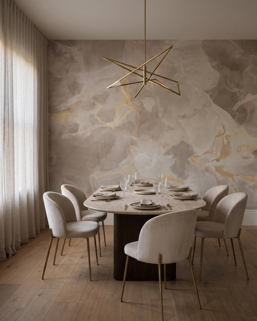 Efecto mármol dorado — interior 7