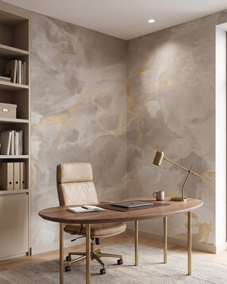 Efecto mármol dorado — interior 8