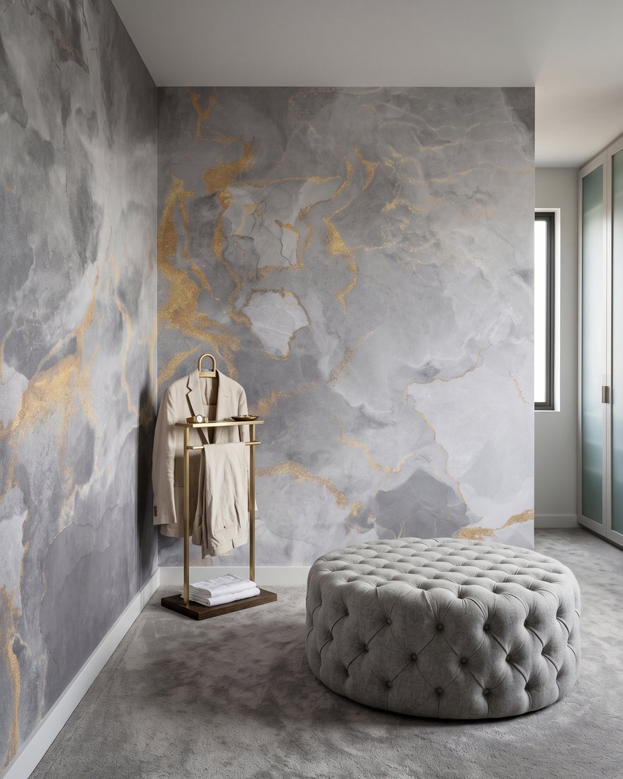 Efecto mármol dorado — interior 3