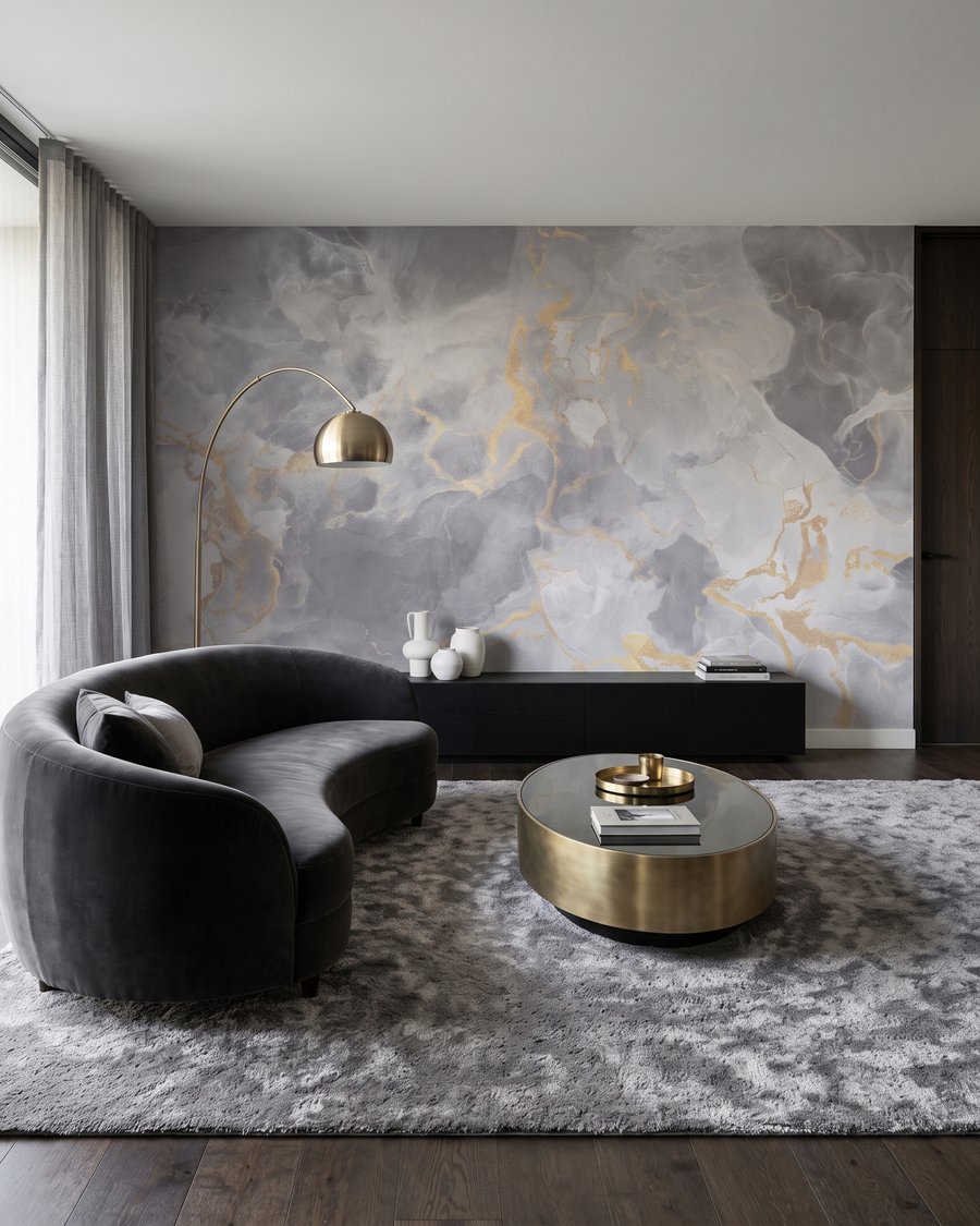 Efecto mármol dorado — interior 4