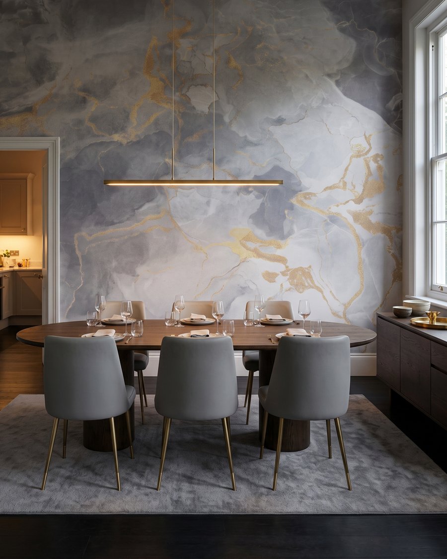 Efecto mármol dorado — interior 6