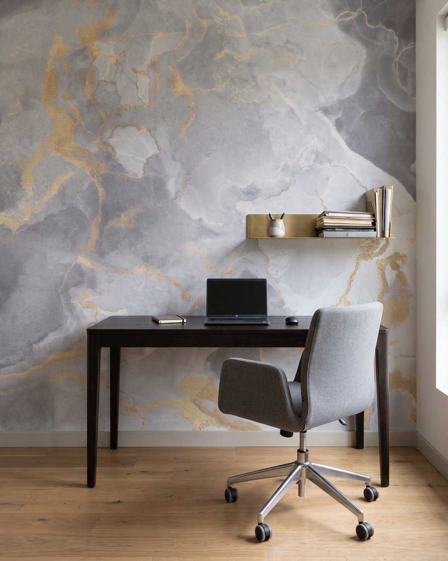 Efecto mármol dorado — interior 7