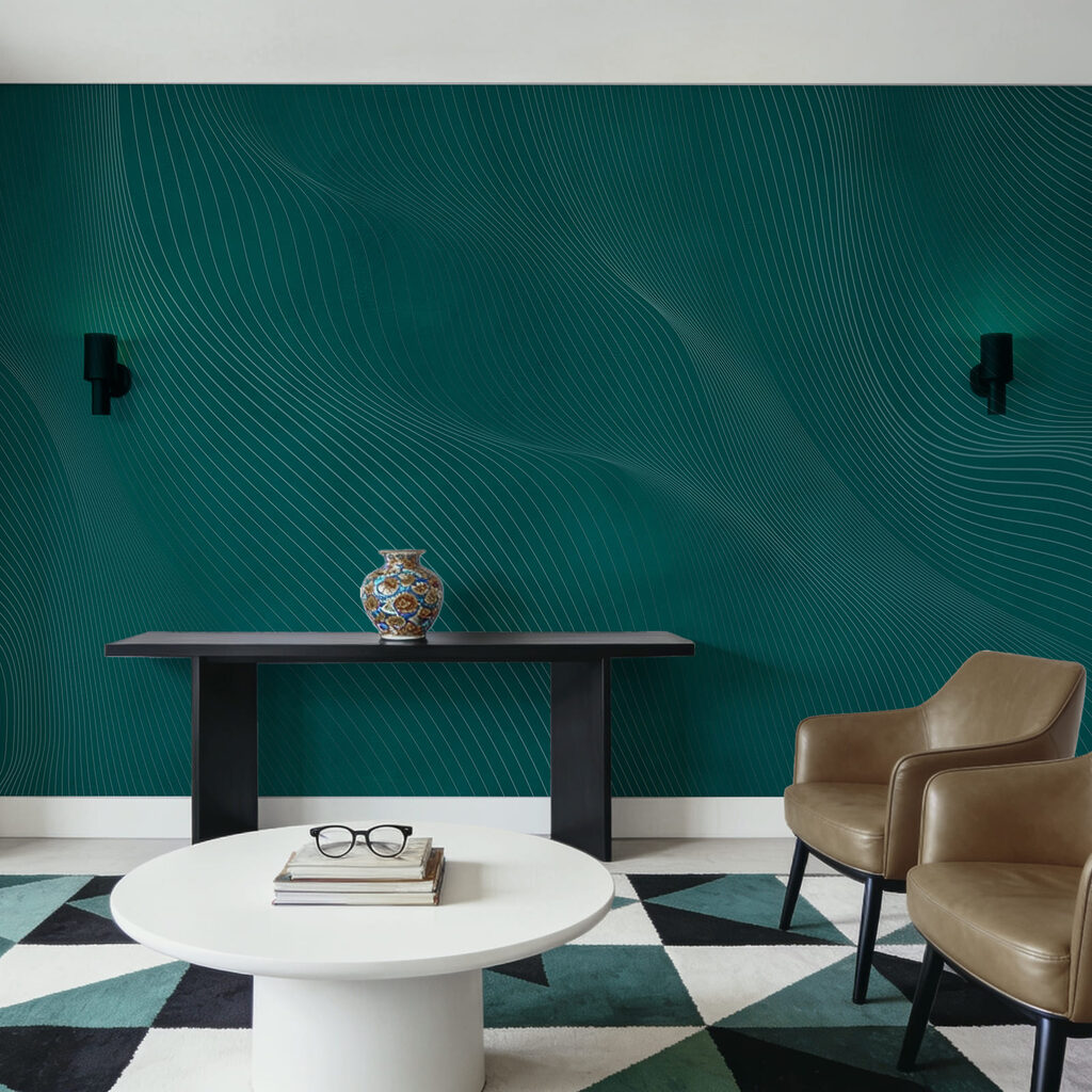 Ondas finas azul petróleo — interior 2