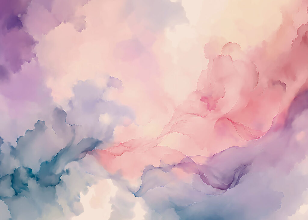 Nubes en acuarela — diseño completo