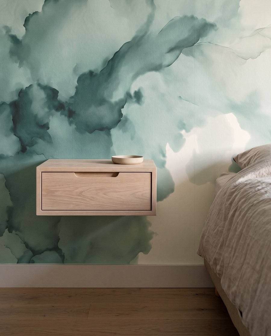 Nubes en acuarela — detalle