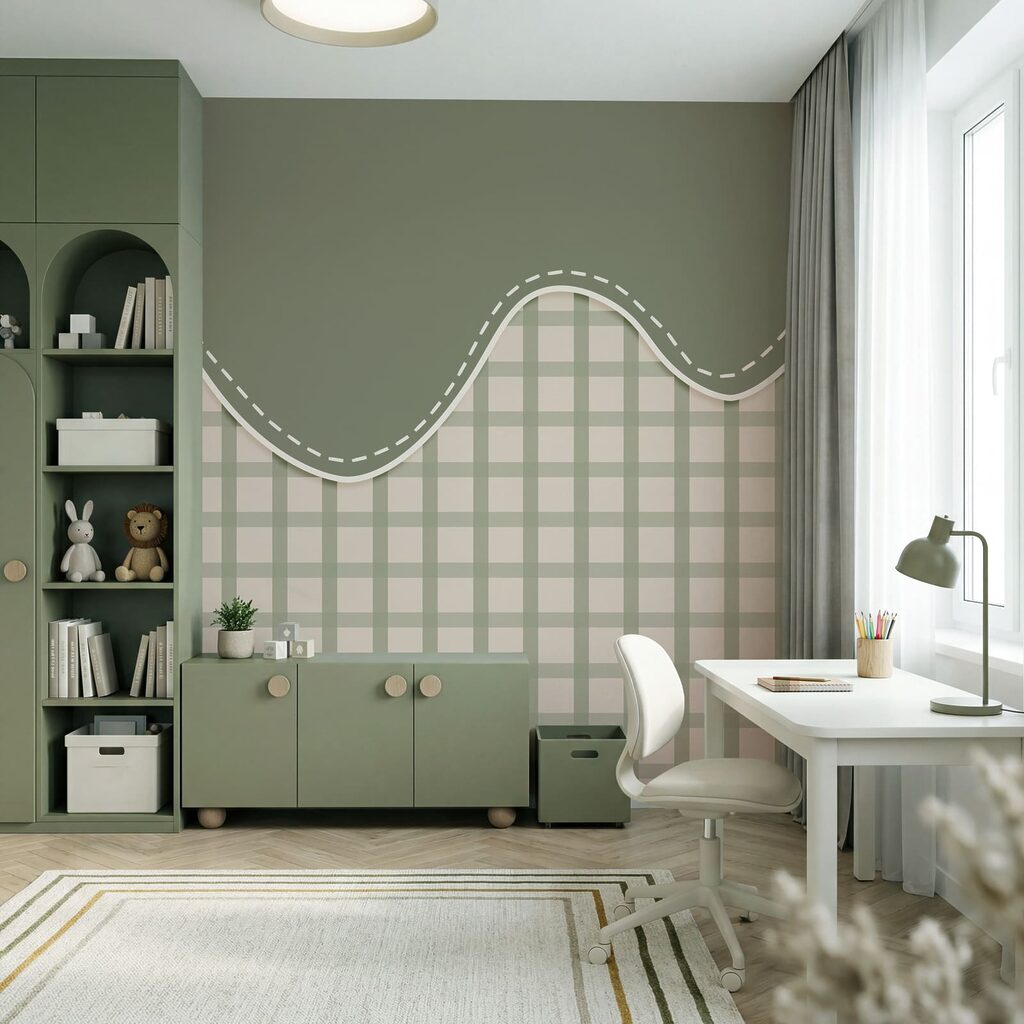 Rombos bajo borde ondulado — interior 1