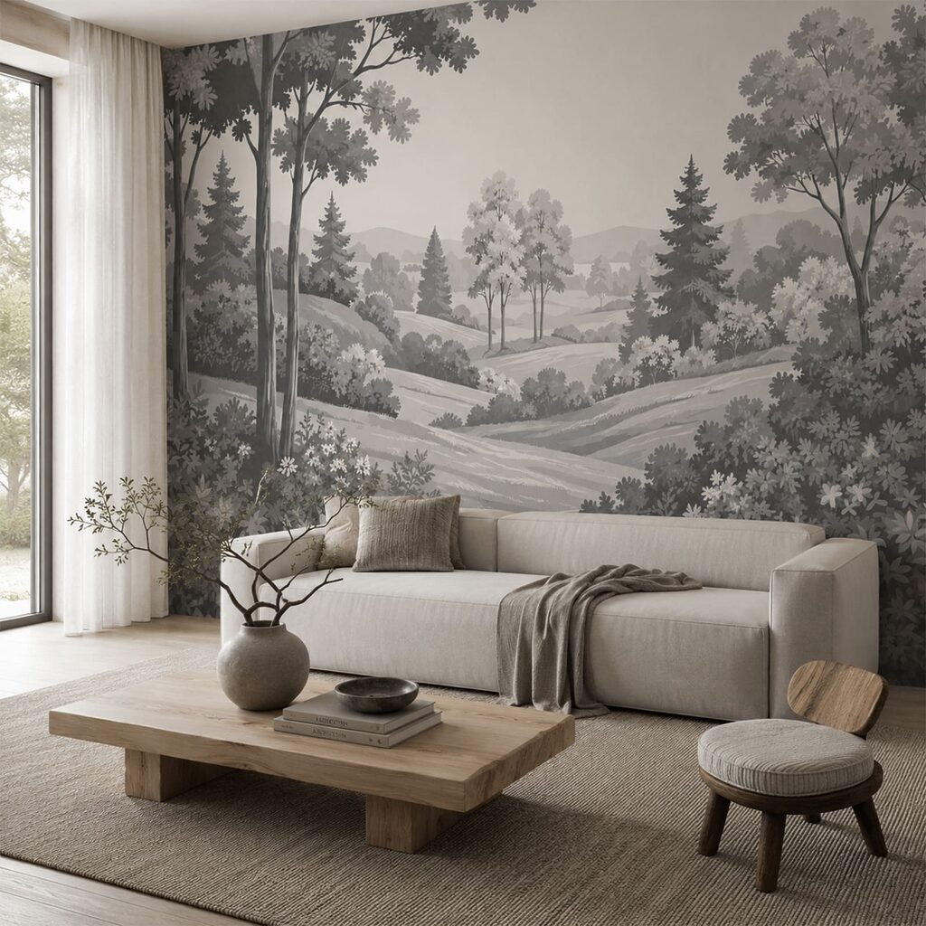 Paisaje en líneas grises — interior 1