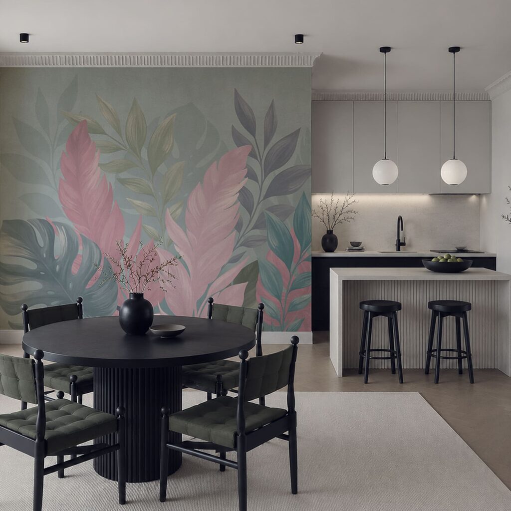 Hojas tropicales superpuestas — interior 4