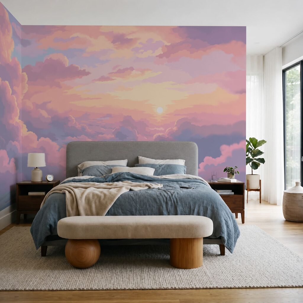 Nubes rosas al atardecer — interior 2