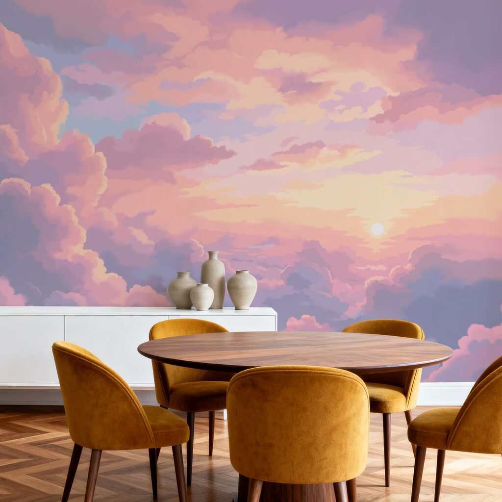 Nubes rosas al atardecer — interior 5