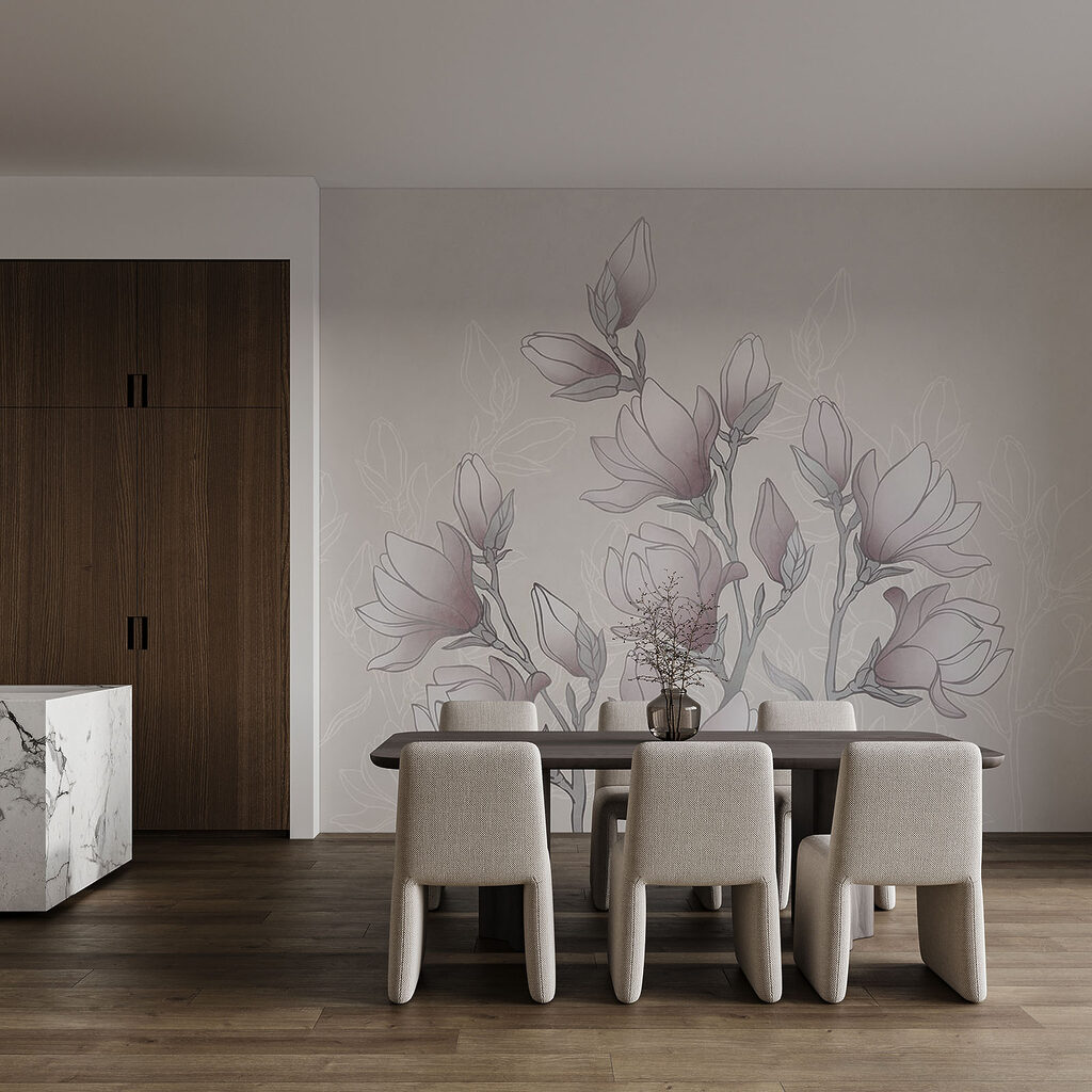Magnolias en contornos finos — interior 1