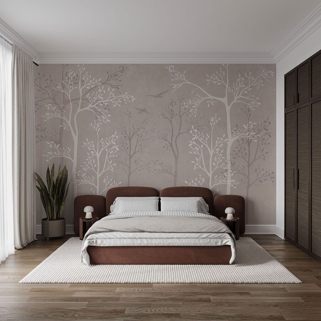 Árboles esbeltos en contraste — interior 2