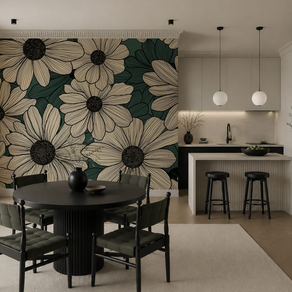 Flores con finos trazos — interior 3