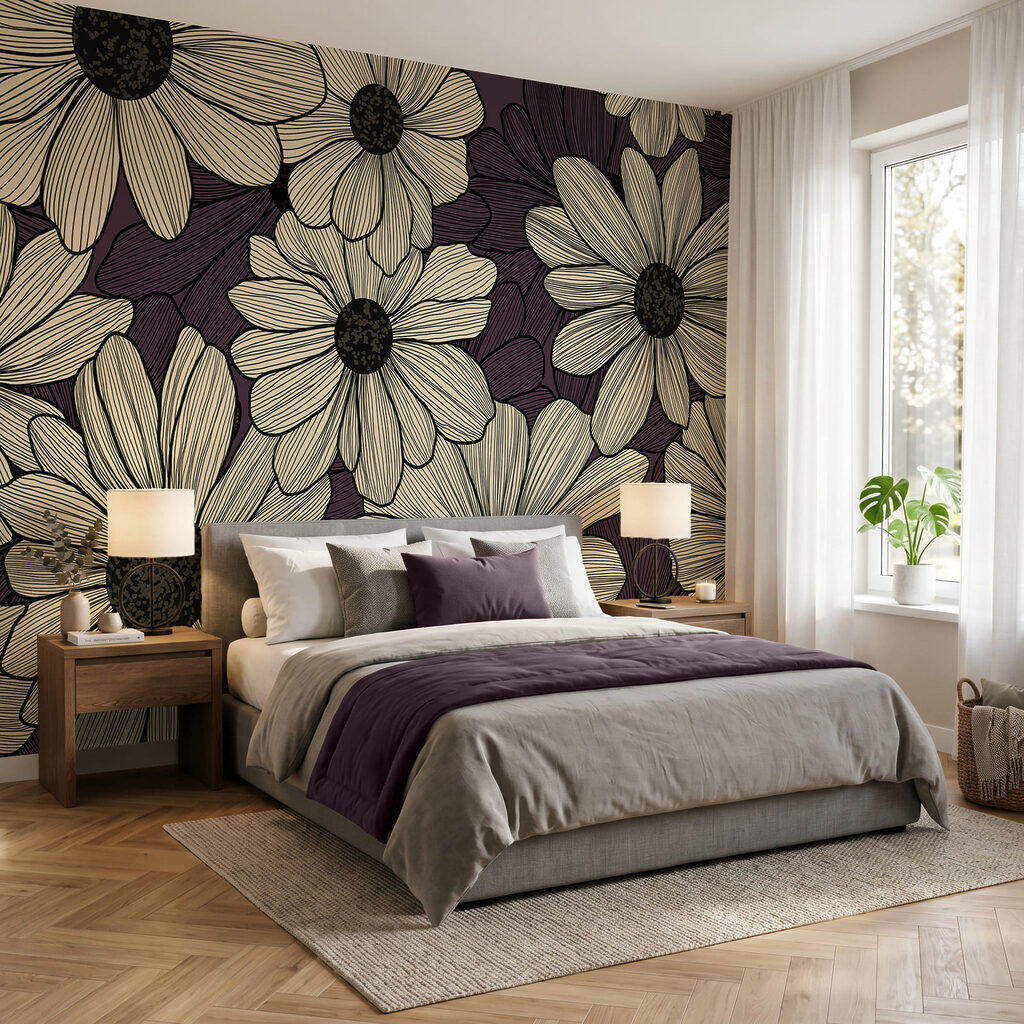Flores con finos trazos — interior 1