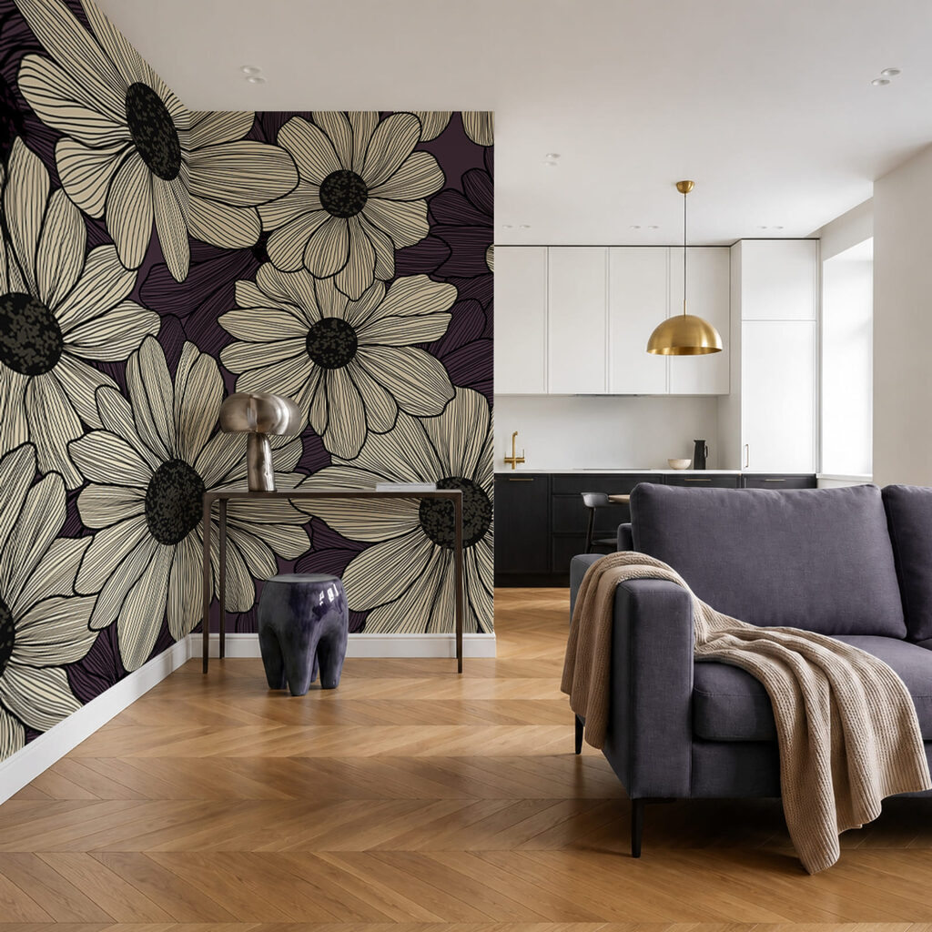 Flores con finos trazos — interior 2
