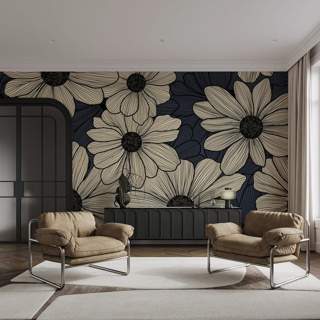 Flores con finos trazos — interior 3