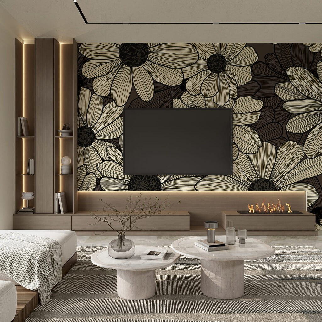 Flores con finos trazos — interior 2