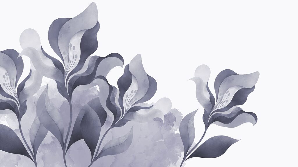 Hojas y cálices florales — diseño completo