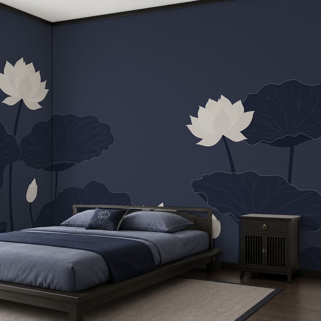 Lotos blancos en azul — interior 2