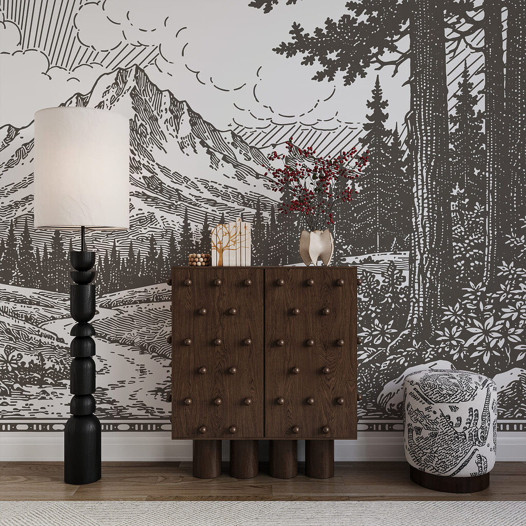Sendero entre pinos — interior 2