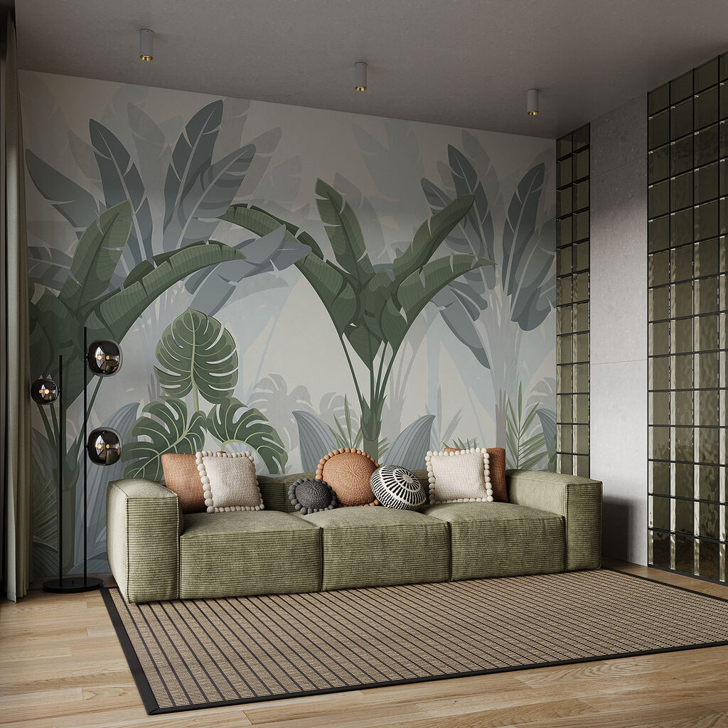 Hojas tropicales en capas — interior 2