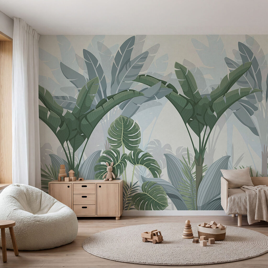 Hojas tropicales en capas — interior 1