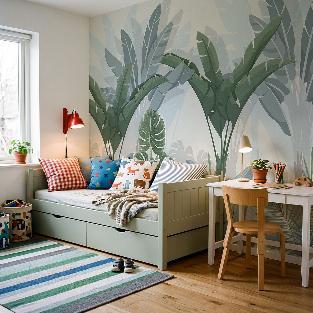 Hojas tropicales en capas — interior 4