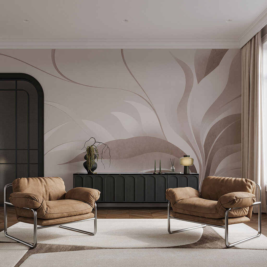 Hojas con líneas fluidas — interior 2