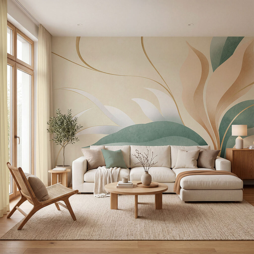 Hojas con líneas fluidas — interior 2