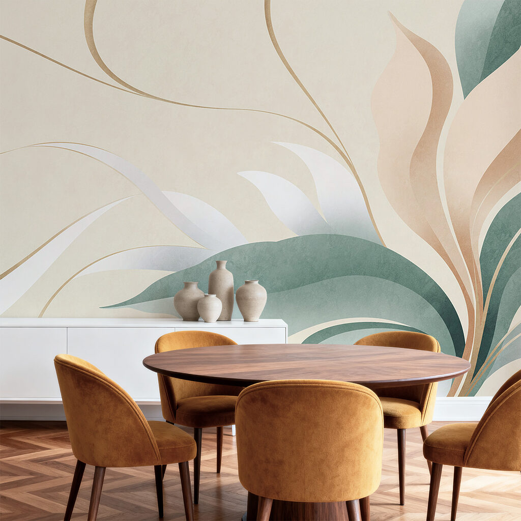 Hojas con líneas fluidas — interior 1