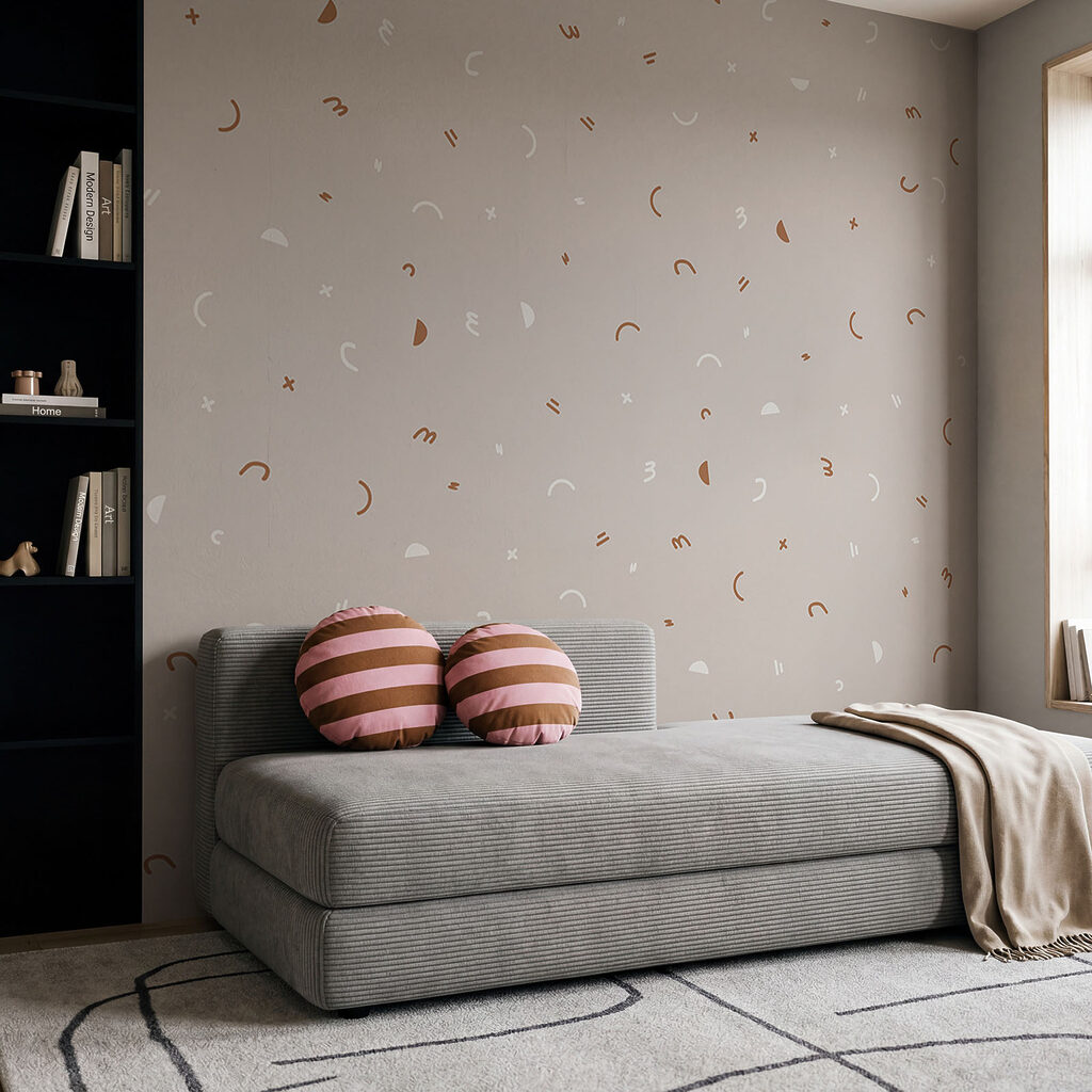 Lunas, estrellas y puntos en un interior