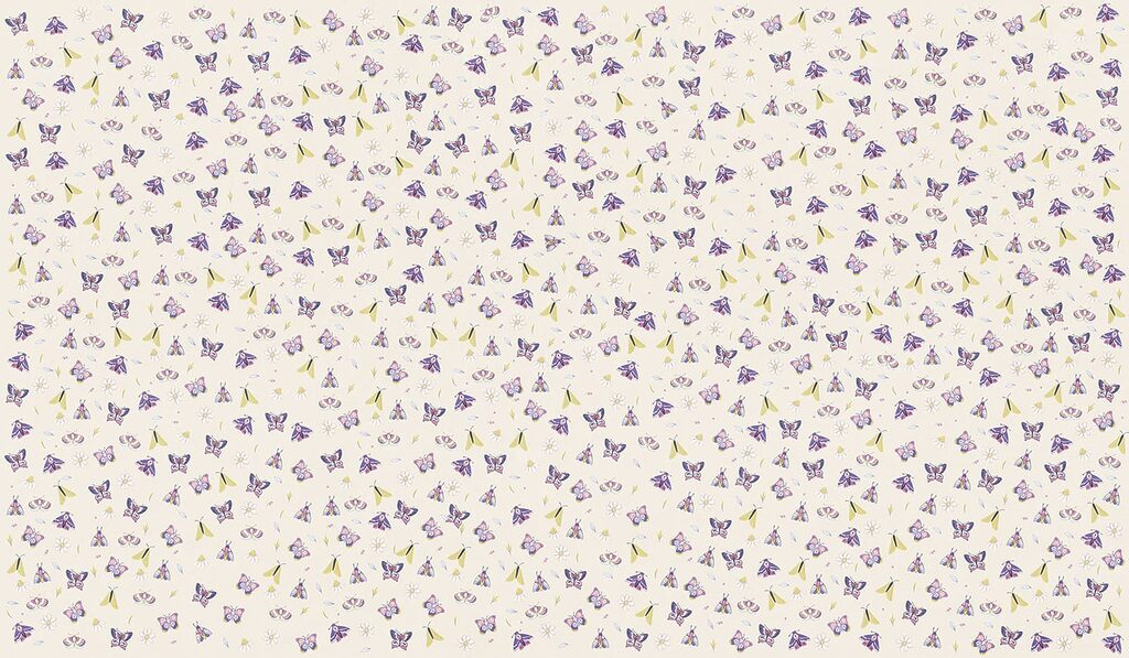 Mariposas y flores pequeñas — diseño completo