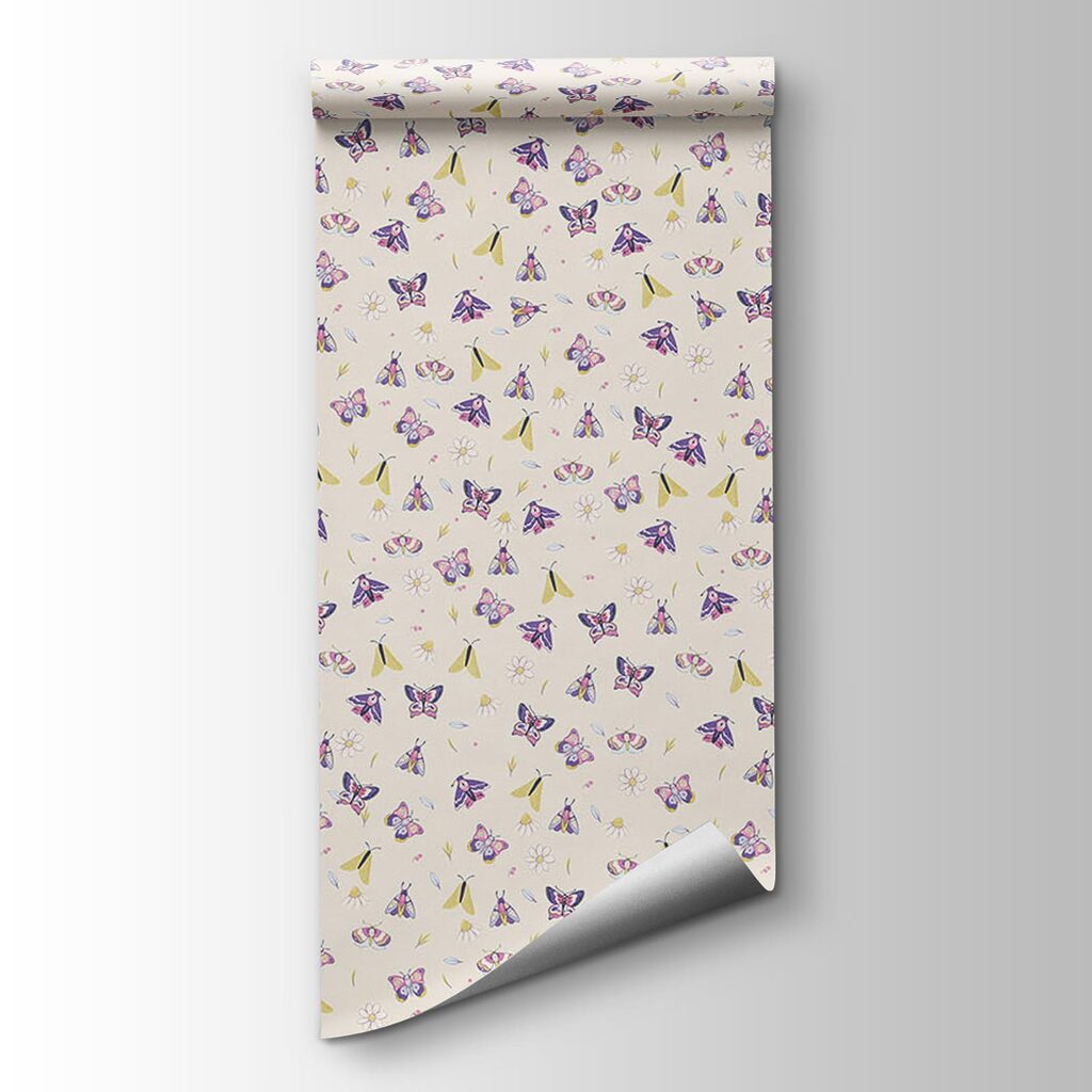 Mariposas y flores pequeñas — vista del producto