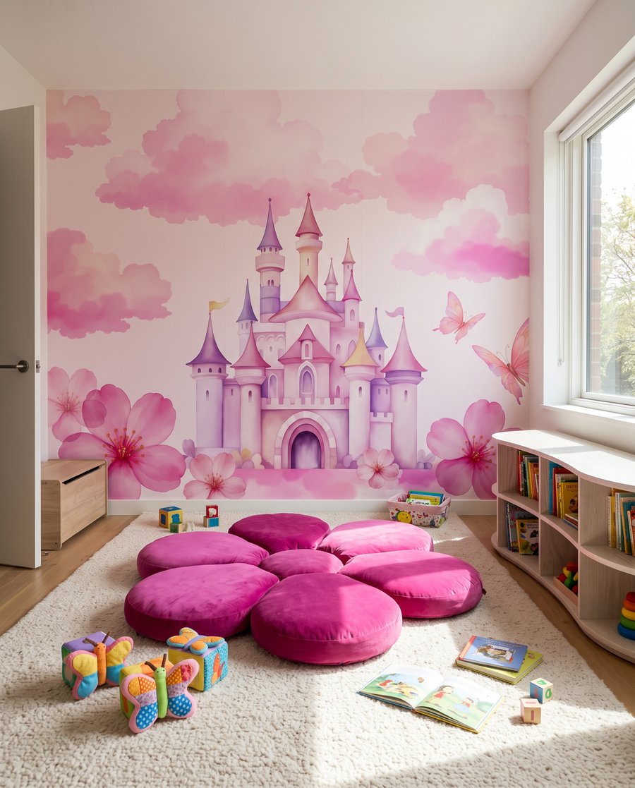 Castillo entre nubes floridas — interior 2