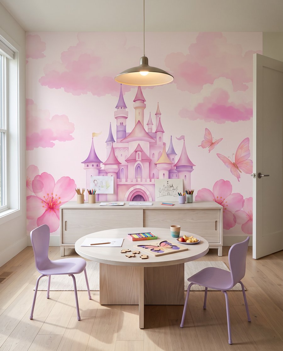 Castillo entre nubes floridas — interior 4