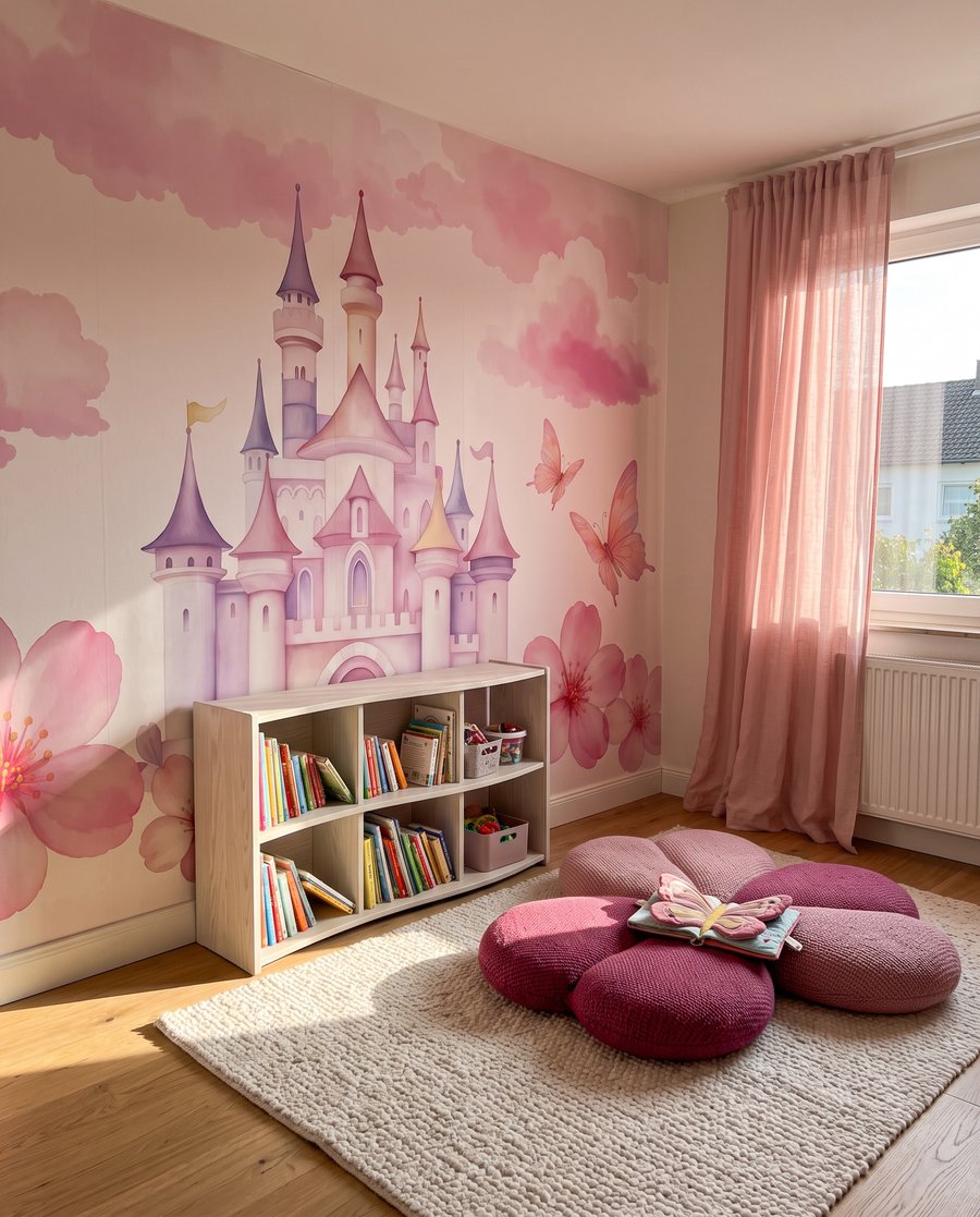 Castillo entre nubes floridas — interior 5