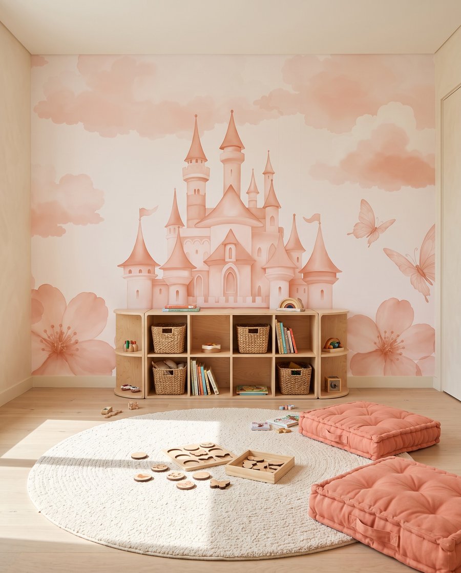 Castillo entre nubes floridas — interior 3