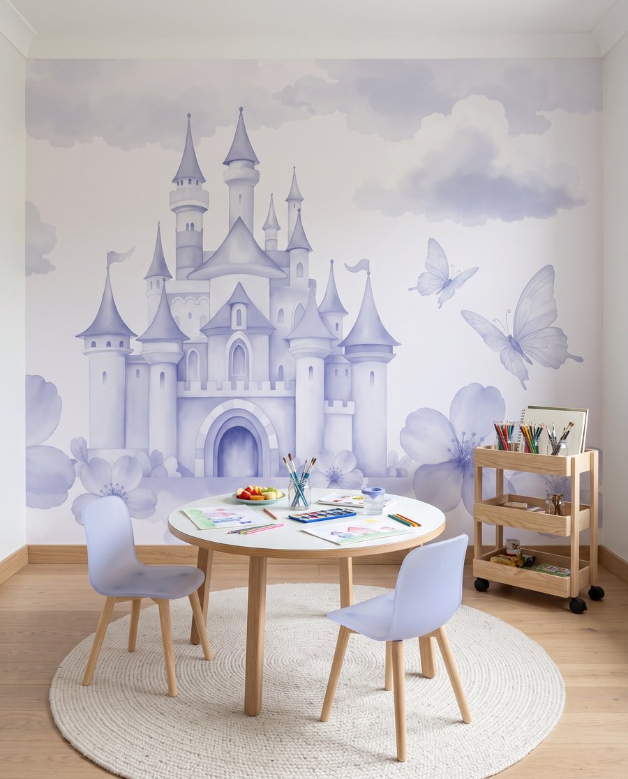 Castillo entre nubes floridas — interior 1