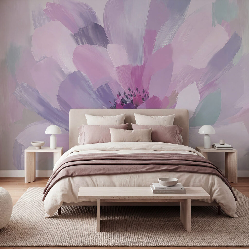 Flor en pinceladas amplias — interior 1