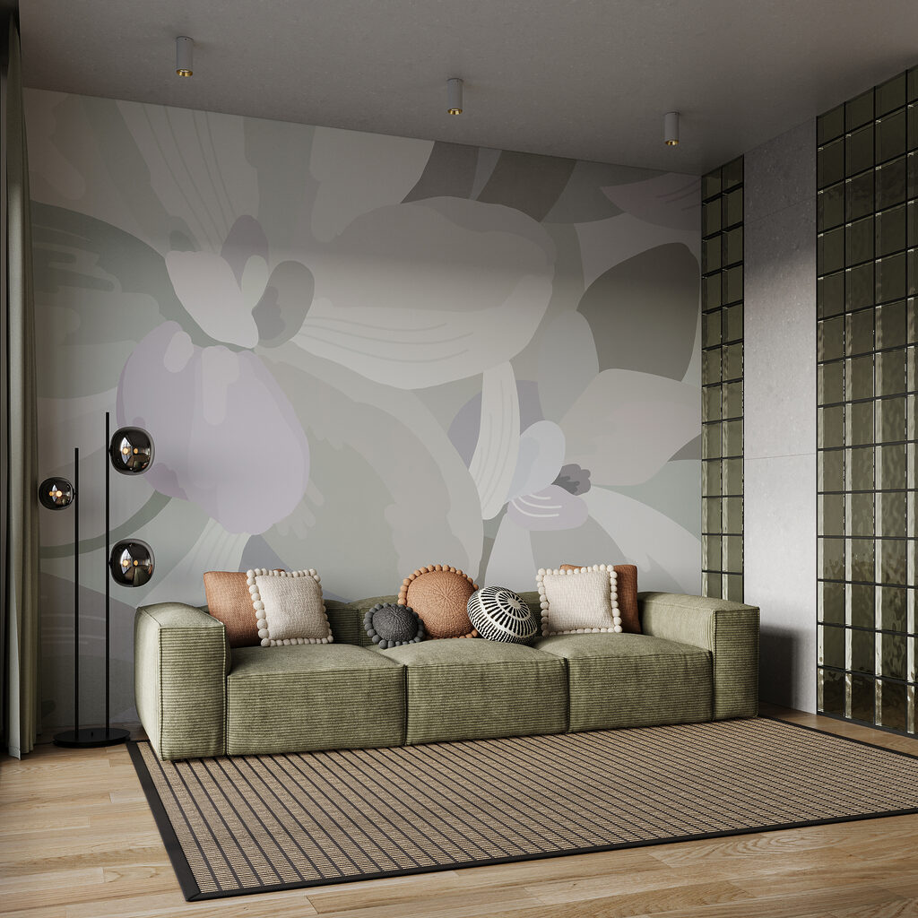 Flores superpuestas en pastel — interior 1