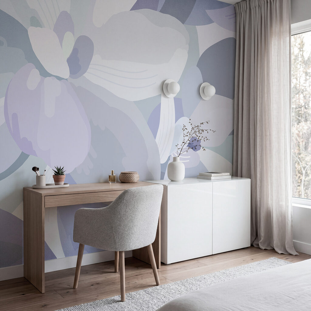 Flores superpuestas en pastel — interior 2