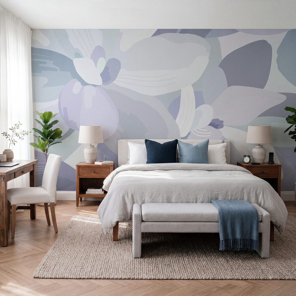 Flores superpuestas en pastel — interior 3